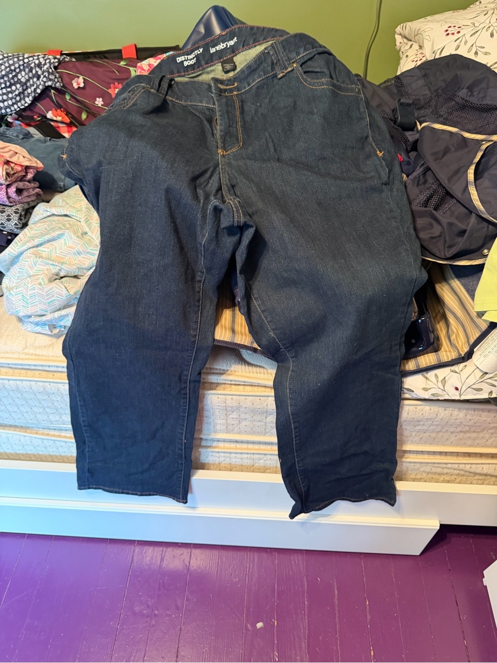 Lane Bryant Dark Blue Boot-Cut Jeans